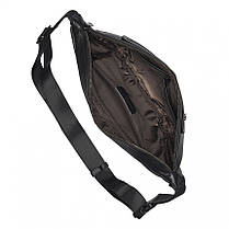 Сумка-бананка чоловіча з натуральної шкіри чорна BAGS4LIFE MAN 6986A, фото 4