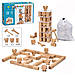 Дерев'яна іграшка-конструктор для малят "Вежа", 56 предметів, інструменти, MD 1585, фото 8
