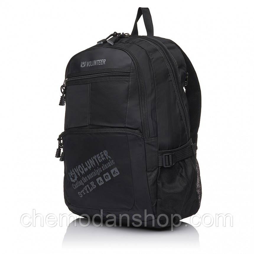 Рюкзак чоловічий із поліестеру чорний VOLUNTEER 1832-03