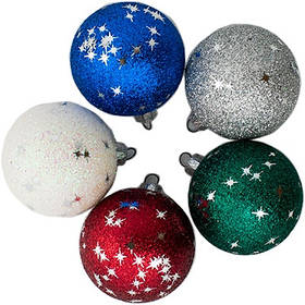 Набір куль новорічних d60 нічний зорепад мікс
