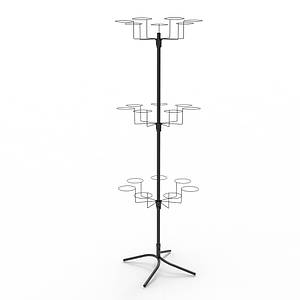 Стійка для головних уборів підлогова Ромашка під 21 кепку, чорна