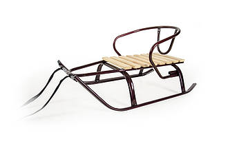 Санки "Комета" з поперечною планкою бордові