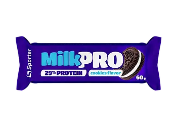 Протеїновий батончик "MILK PRO" зі смаком печива, Sporter, 60 г