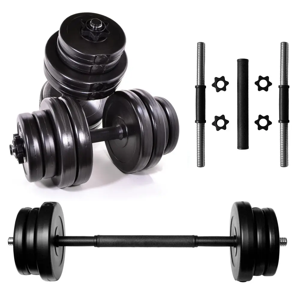 Комплект набірних гантелей 2 шт. по 16 кг зі з'єднувачем для штанги, Набір для тренувань удома зі змінною вагою Neo Sport