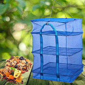 Сітка для сушіння риби грибів овочів та фруктів 40х40 Підвісна сушарка для продуктів на 4 яруси