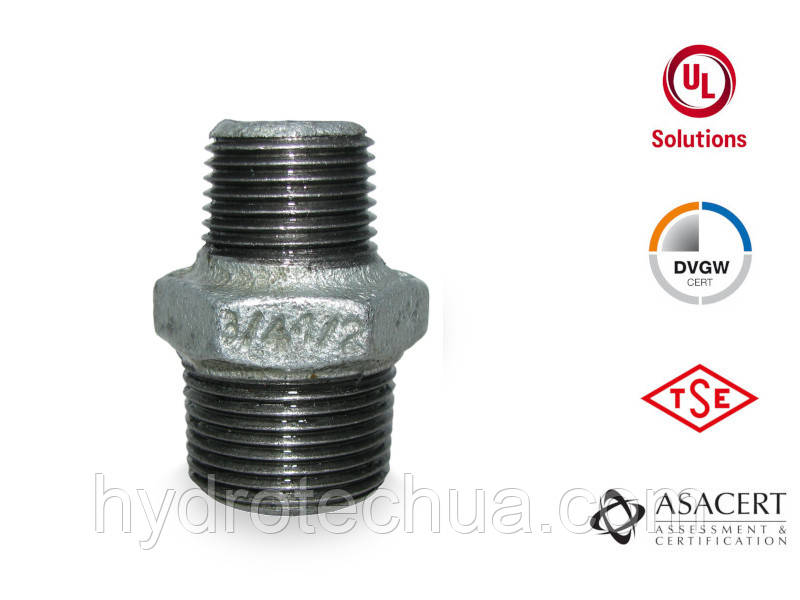 Ніпель редукційний перехідний ЗЗ 3/4"х1/2", фото 1