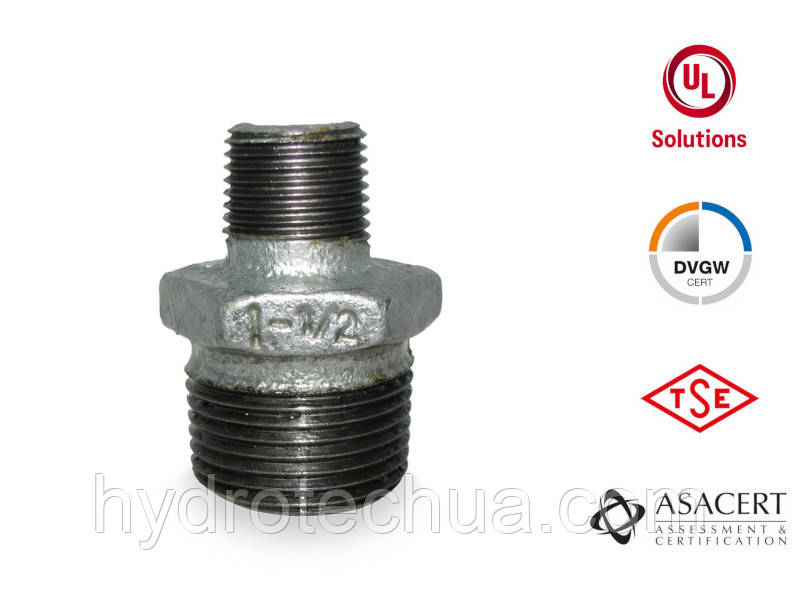 Ніпель редукційний перехідний ЗЗ 1"х1/2", фото 1