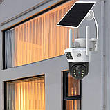 Бездротова камера відеоспостереження WiFi PTZ вулична із сонячною панеллю 2 об'єктивами та датчиком руху, фото 5
