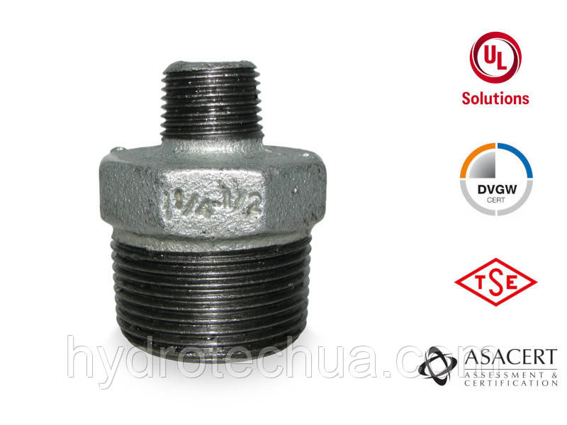 Ніпель редукційний, № 245, перехідник ЗЗ, 1 1/4"х1/2"
