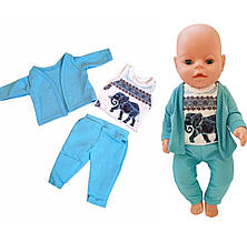 Одяг для ляльки Бебі Борн / Baby Born 40-43 см набір блакитний 8778