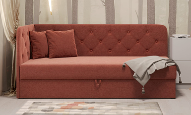 Кутове ліжко Брімо 80*200 з механізмом та матрацом Pocket Spring