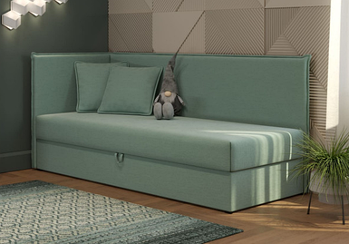 Кутове ліжко Персі 80*200 з механізмом та матрацом Pocket Spring