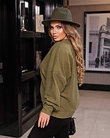 Жіноча кофта із ангори із приспущеним плечем великого розміру, фото 7