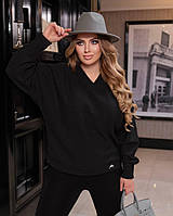 Жіноча кофта із ангори із приспущеним плечем великого розміру, фото 9