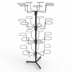Стійка під шапки настільна Ромашка на 28 кронштейнів, чорна