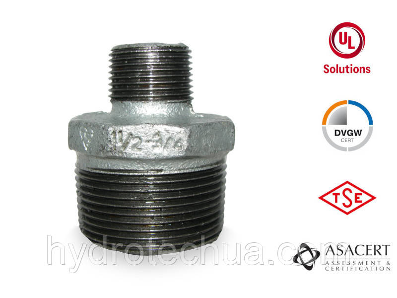 Ніпель редукційний перехідник ЗЗ 1 1/2"х3/4", фото 1