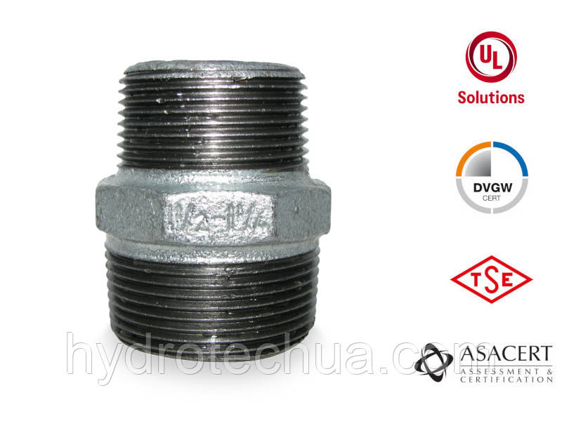 Ніпель редукційний перехідник ЗЗ 1 1/2"х1 1/4"