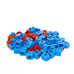 Набір пластикових кубиків для навчання літерам англійського алфавіту (90 шт.)