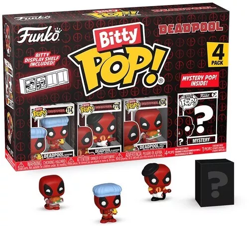 Набір Фігурок Bitty Pop Marvel Дедпул Deadpool 4 Pack 3 см BP D 4P, фото 1