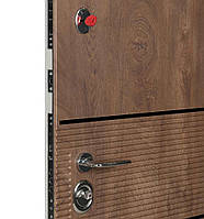 Вхідні двері Revolut В-81, модель 564/264. Колір: спил дерева коньячний/венге парма, фото 4