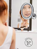 Дзеркало косметичне з 5-кратним збільшенням та світлодіодною підсвіткою Adler AD 2168, фото 7