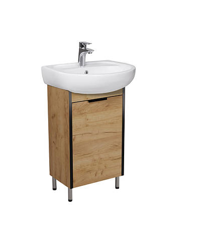 Тумба Dakota Craft 50 з умивальником Solo 50 дуб крафт, фото 1
