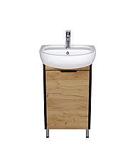 Тумба Dakota Craft 50 з умивальником Solo 50 дуб крафт, фото 3