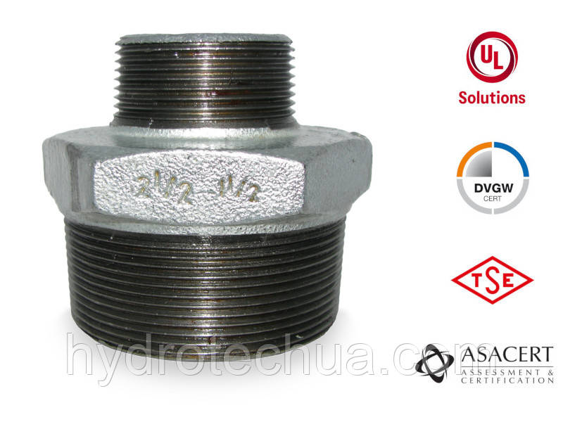 Ніпель редукційний перехідник ЗЗ 2 1/2" х 1 1/2"