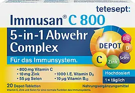 Біологічно активна добавка tetesept Vitamin C + Zink + D3, 30 шт