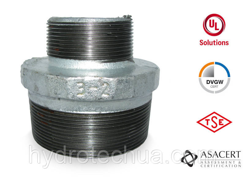 Ніпель редукційний перехідник ЗЗ 3"х2"