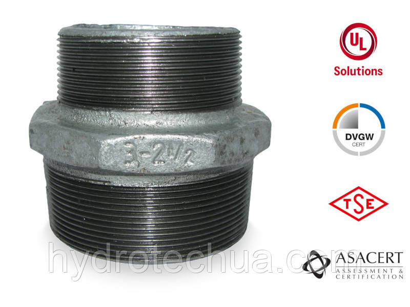 Ніпель редукційний перехідник ЗЗ 3"х2 1/2"