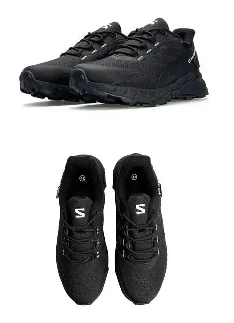 Чоловічі термо кросівки Salomon Goge-Tex waterproof, чорні спортивні черевики осінь зима. Чоловіче взуття