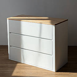 Комод "Еко" з дерева ясен в білому кольорі
