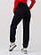 Штани для вагітних утепленні флісові спортивні чорного кольору, фото 2
