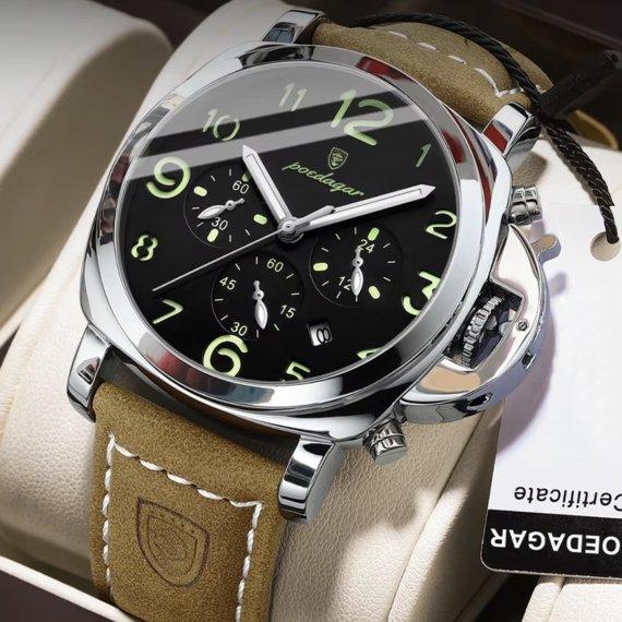 Чоловічий наручний класичний годинник Poedagar Luminious, фото 1