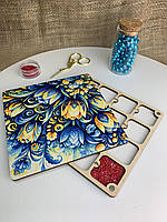 Органайзер дерев'яний для бісеру та ниток на магнітах