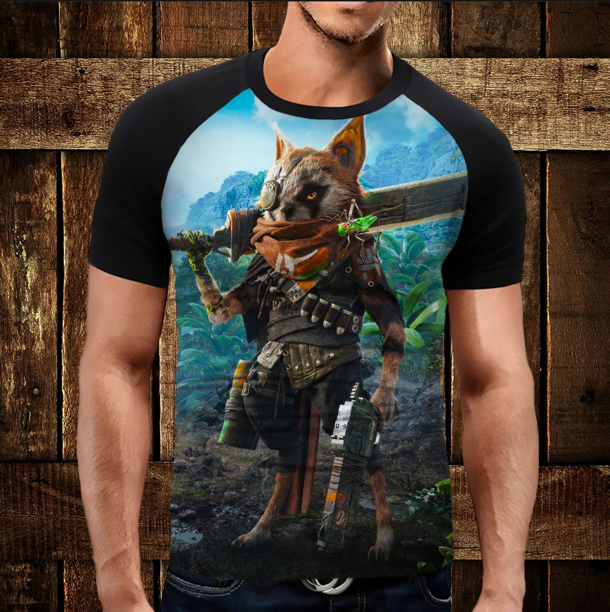 Футболка-реглан з 3D принтом Biomutant Біомутант ВСІ Розміри, фото 1