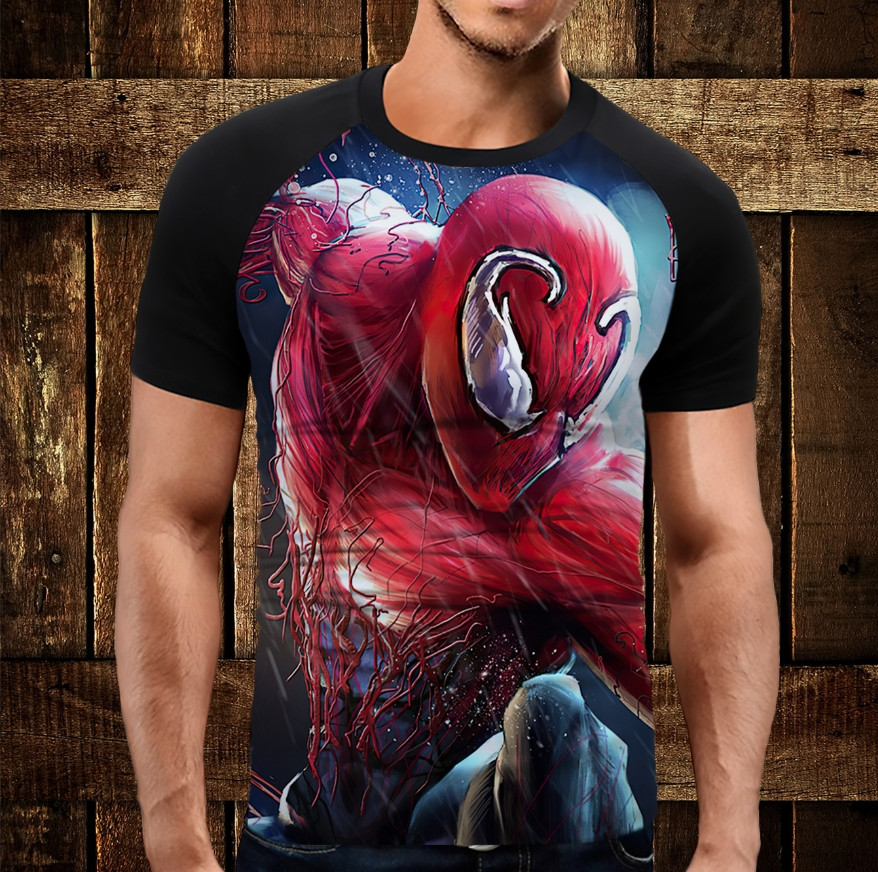 Футболка-реглан з 3D принтом Веном Спайдермен Venom Spiderman ВСІ Розміри, фото 1