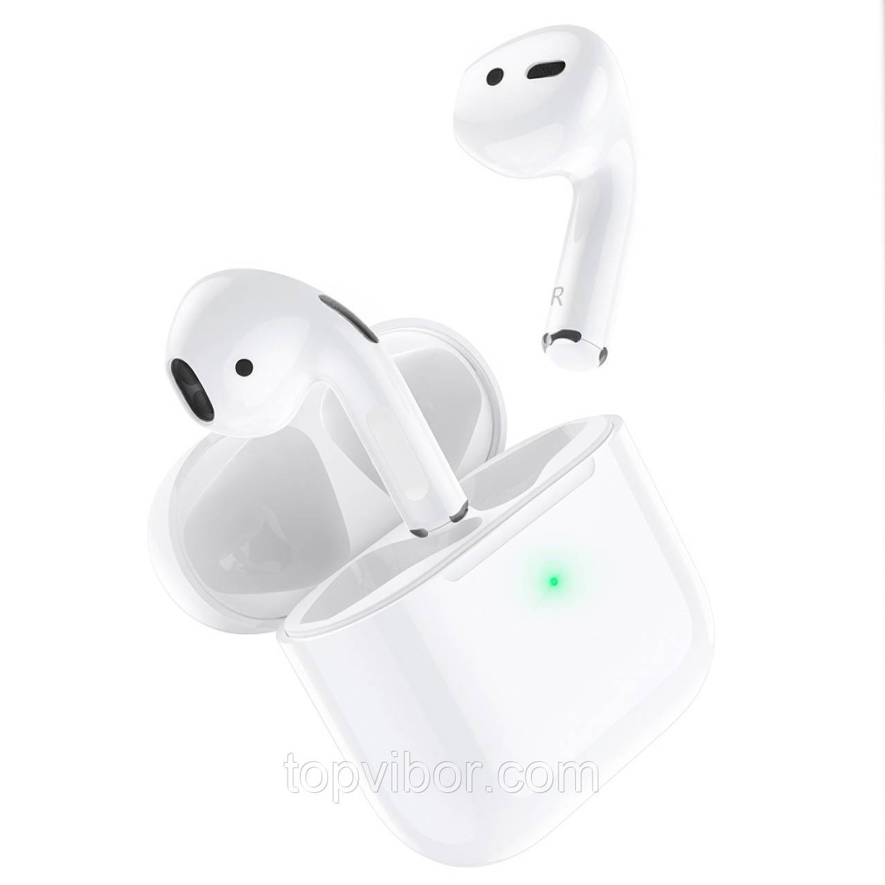 Bluetooth гарнітура Borofone BW02 Plus TWS, Білий, бездротові навушники для телефону, wireless навушники