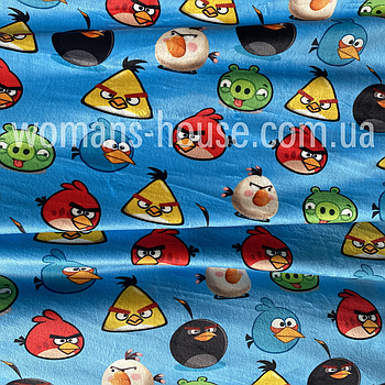 Тканина велюр Плюш (спорт) принт друкований дитячий Мультяшний