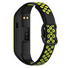Ремінець Double Color Silicone Band для Samsung Galaxy Fit2 SM-R220 Black / Green, фото 5