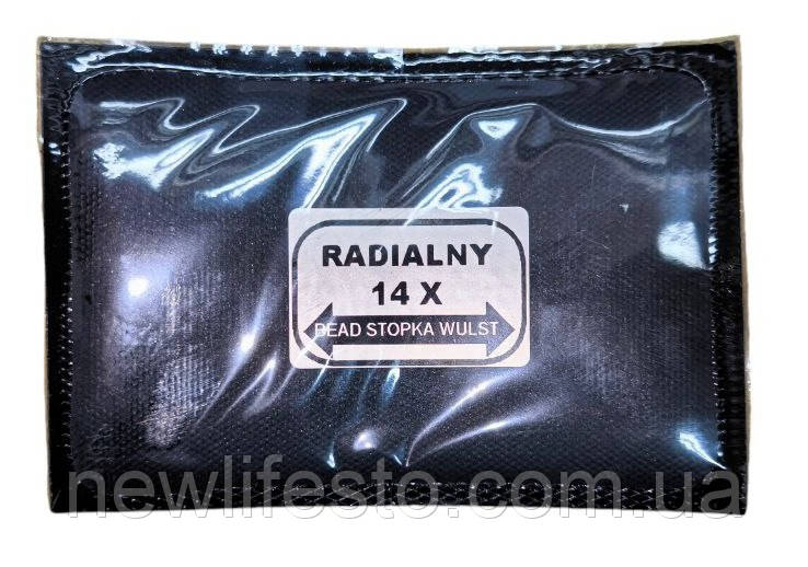 Пластир для гарячої вулканізаціі (ТЕРМО ПЛАСТИР) 14 (INVP-14) 86 x 127мм., (1 шар корду), фото 1