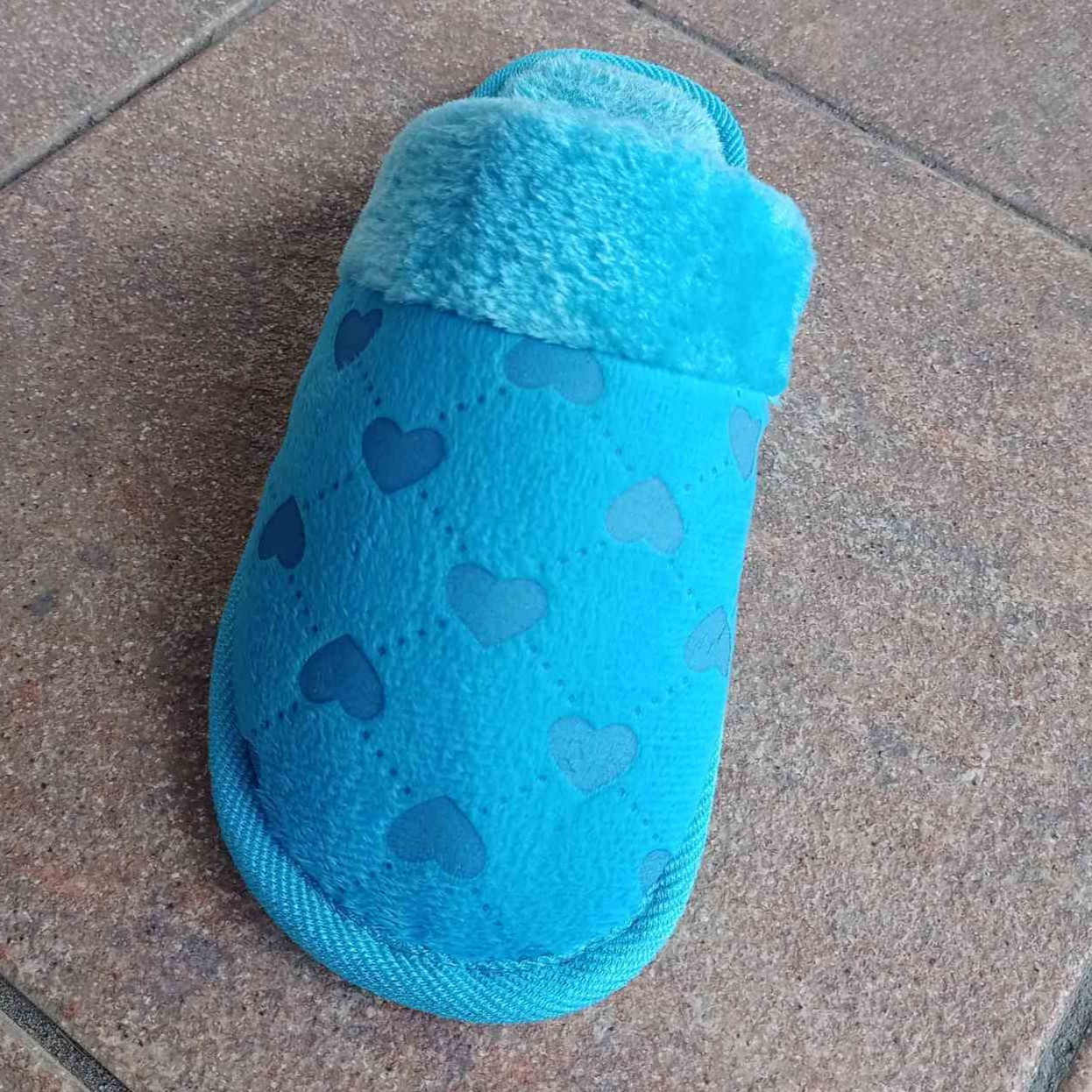 Капці з сердцями, блакитні