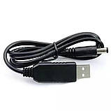 Кабель з перетворювачем напруги 5V - 9V 1А USB-5.5 для живлення роутера від павербанку 1 м, фото 4