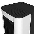 Автоматична пелетна піч-камін з вентиляцією та подвійним склом NORDICA Ilary Plus white — 8 кВт, фото 3