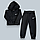 Теплий Костюм на флісі для хлопчика 98-104 см 003326 Туреччина Чорний, фото 2