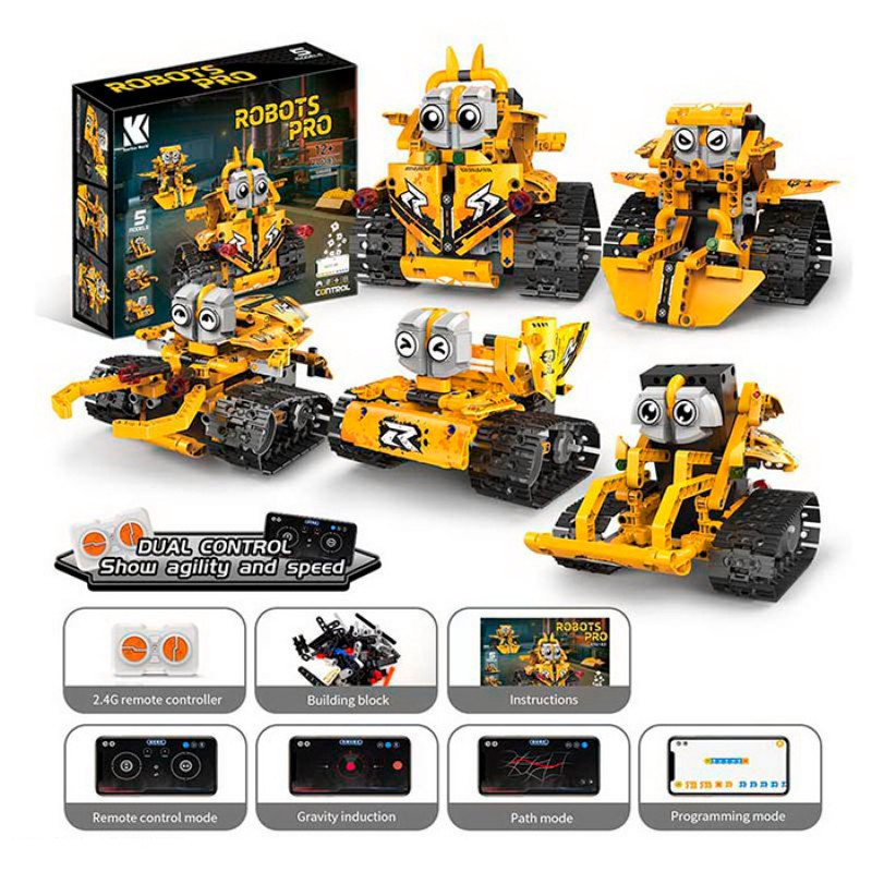 Конструктор на радіокеруванні K96183, 5в1, звук, світло, будтехніка, фото 1