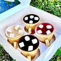 Набір святкових їстівних чашок з шоколадом і маршмелоу солодкий сюрприз для дітей і дорослих