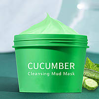 Грязьова маска для обличчя SERSANLOVE Cucumber Cleansing Mud Mask з екстрактом огірка шт., фото 6