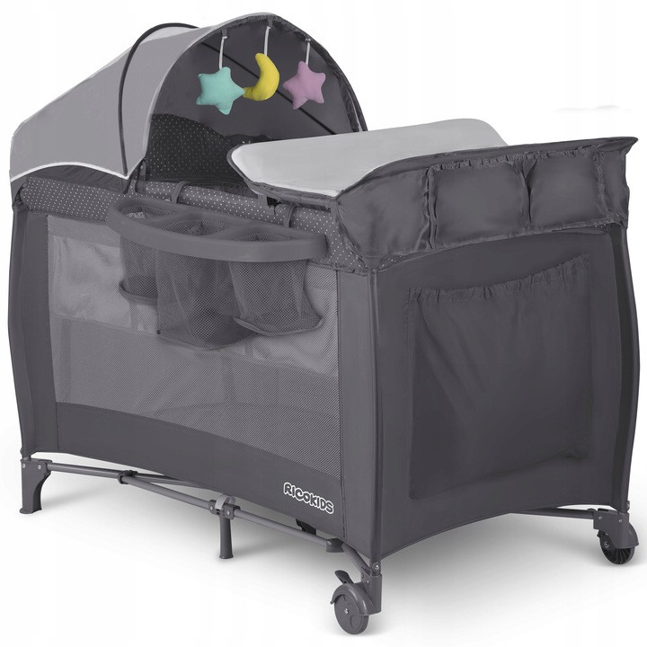 Манеж Ricokids RK-242 сірий 125 х 65 х 78 см Транспортна сумка в комплекті!